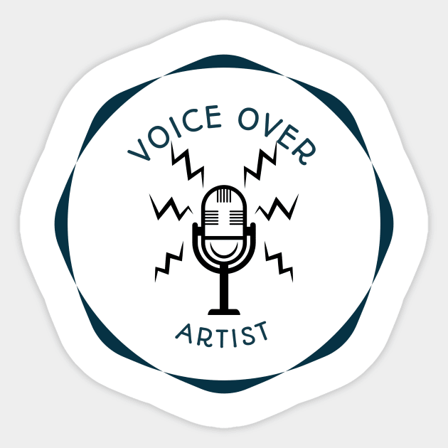 voice over artist on the soundwaves Sticker by Salkian @Tee